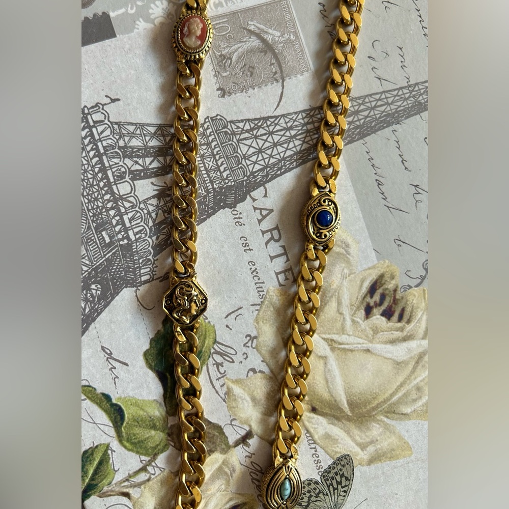 MINT Victorian Revival Vintage Goldette Necklace